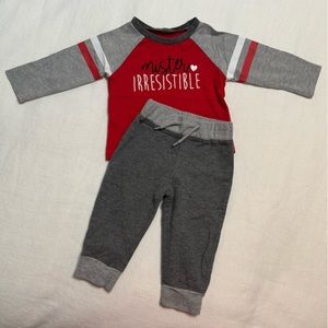 Baby Essentials | ‘Mr Irresistible’ Long Sleeved T-Shirt Pant Set | 12 months
